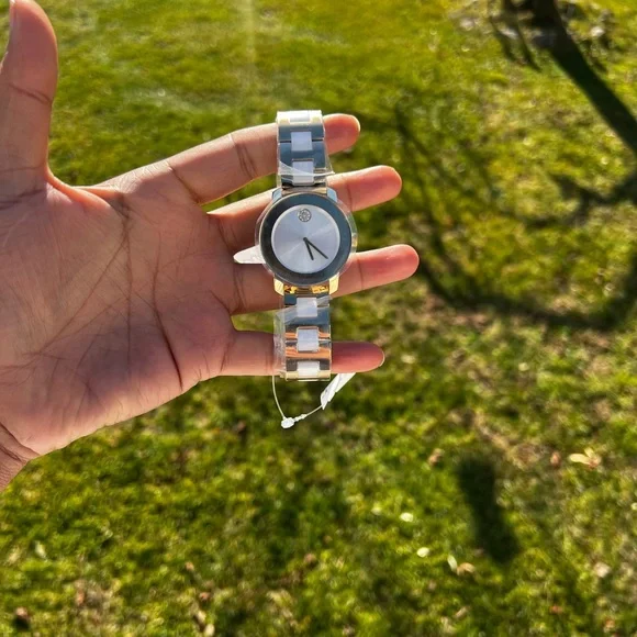 MOVADO BOLD CERAMIC CRYSTAL ACCENT BRACELET WATCH - Picture 7 of 15